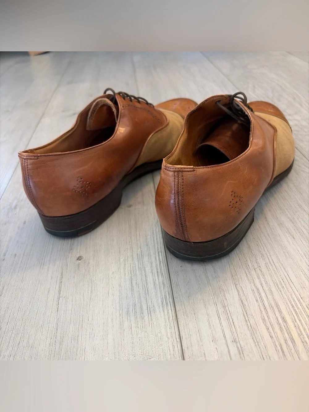 Vintage Paul Stuart Made in England brown leather Oxford